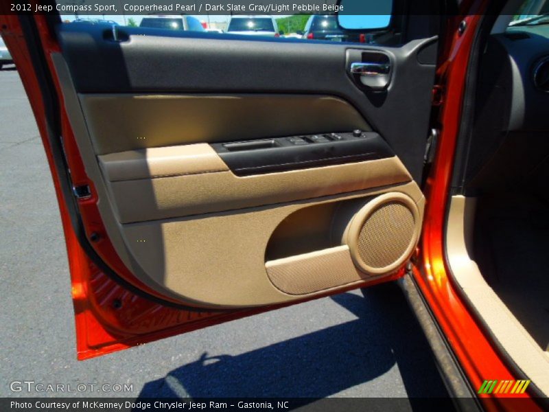 Copperhead Pearl / Dark Slate Gray/Light Pebble Beige 2012 Jeep Compass Sport