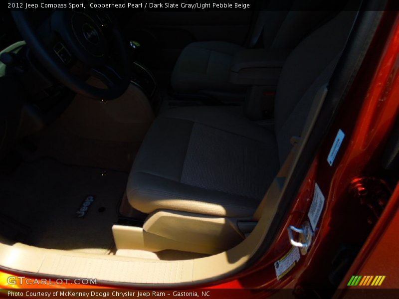 Copperhead Pearl / Dark Slate Gray/Light Pebble Beige 2012 Jeep Compass Sport