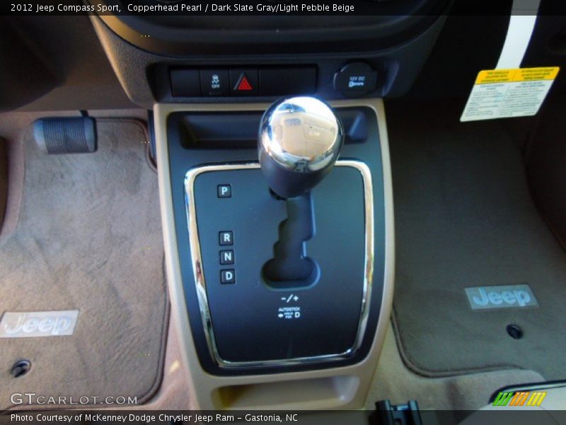 Copperhead Pearl / Dark Slate Gray/Light Pebble Beige 2012 Jeep Compass Sport