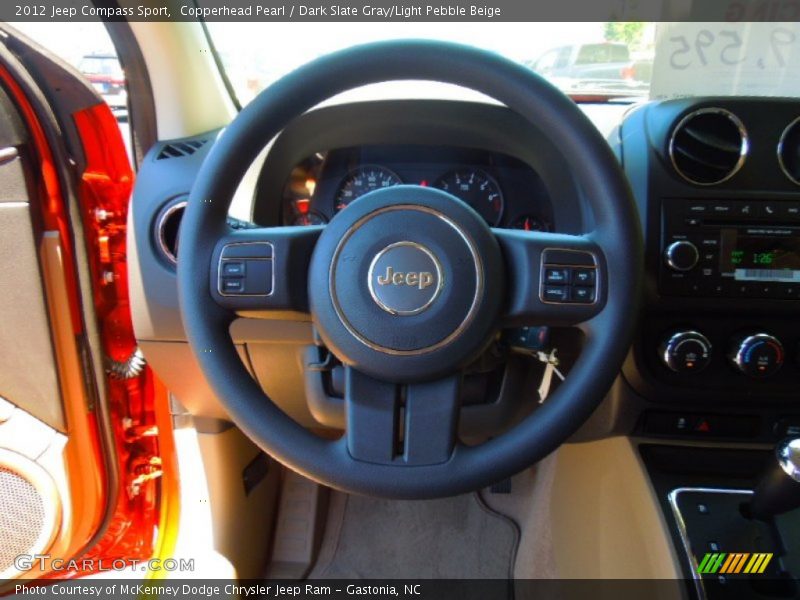 Copperhead Pearl / Dark Slate Gray/Light Pebble Beige 2012 Jeep Compass Sport