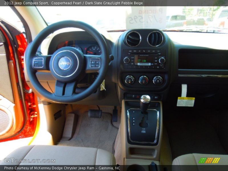 Copperhead Pearl / Dark Slate Gray/Light Pebble Beige 2012 Jeep Compass Sport