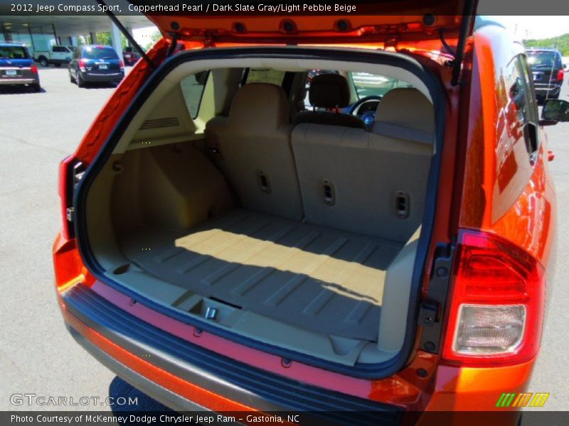 Copperhead Pearl / Dark Slate Gray/Light Pebble Beige 2012 Jeep Compass Sport