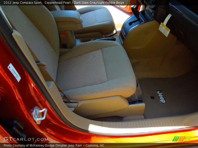 Copperhead Pearl / Dark Slate Gray/Light Pebble Beige 2012 Jeep Compass Sport