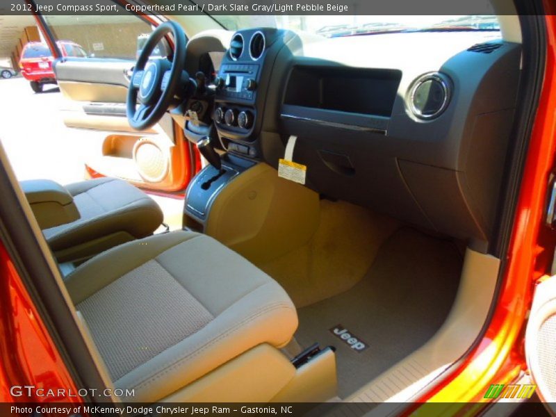Copperhead Pearl / Dark Slate Gray/Light Pebble Beige 2012 Jeep Compass Sport
