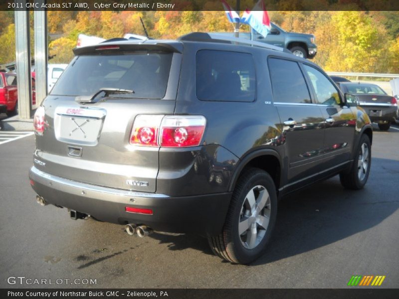 Cyber Gray Metallic / Ebony 2011 GMC Acadia SLT AWD