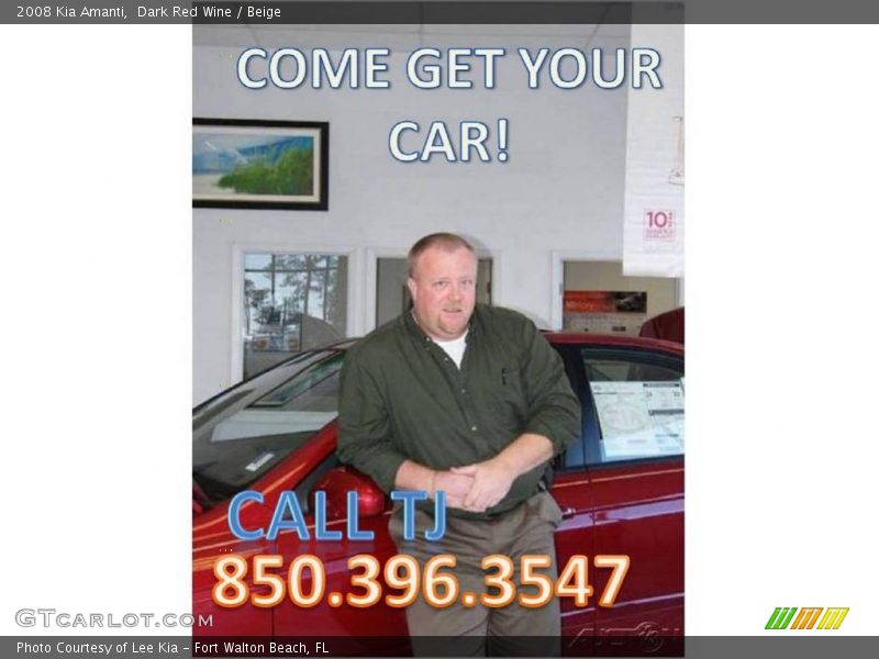 Dark Red Wine / Beige 2008 Kia Amanti