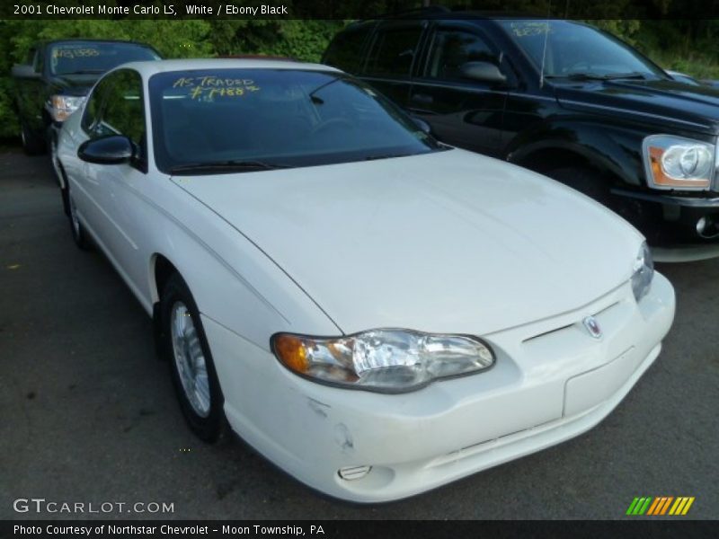 White / Ebony Black 2001 Chevrolet Monte Carlo LS