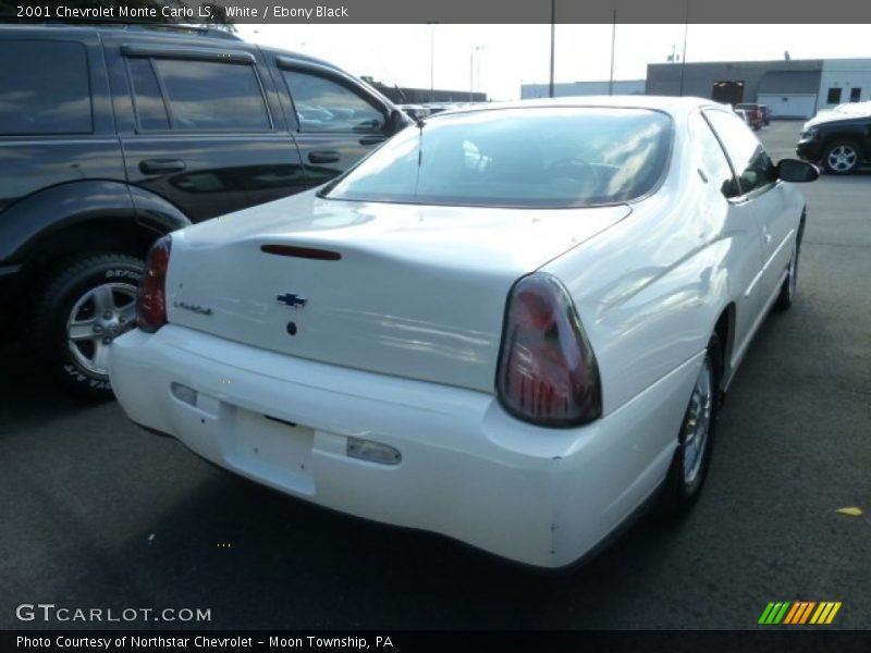 White / Ebony Black 2001 Chevrolet Monte Carlo LS