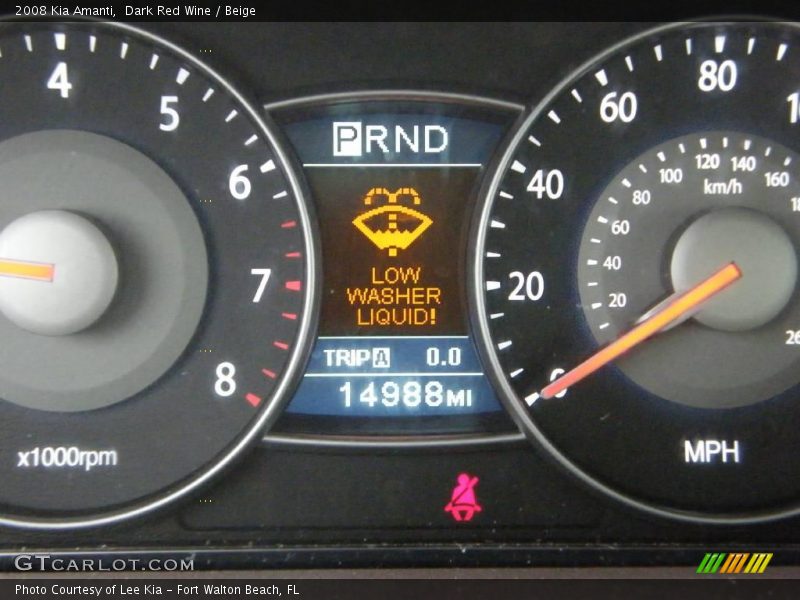 Dark Red Wine / Beige 2008 Kia Amanti
