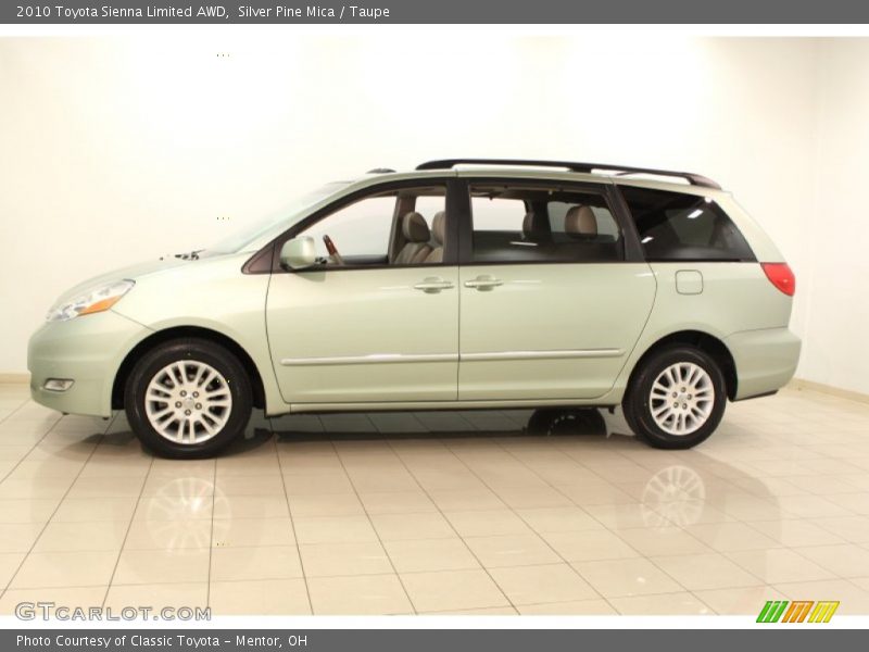 Silver Pine Mica / Taupe 2010 Toyota Sienna Limited AWD