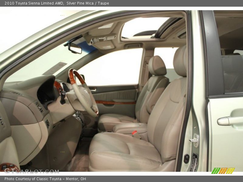 Silver Pine Mica / Taupe 2010 Toyota Sienna Limited AWD