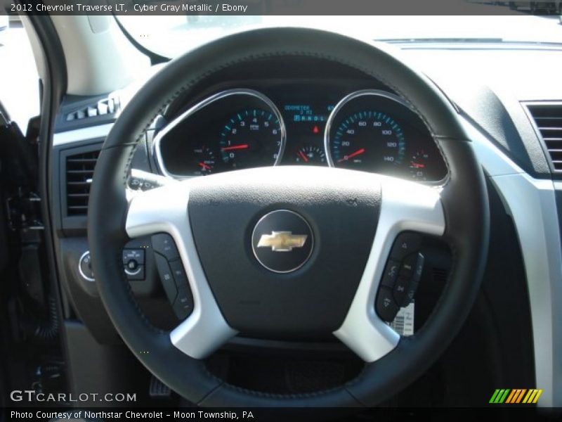 Cyber Gray Metallic / Ebony 2012 Chevrolet Traverse LT
