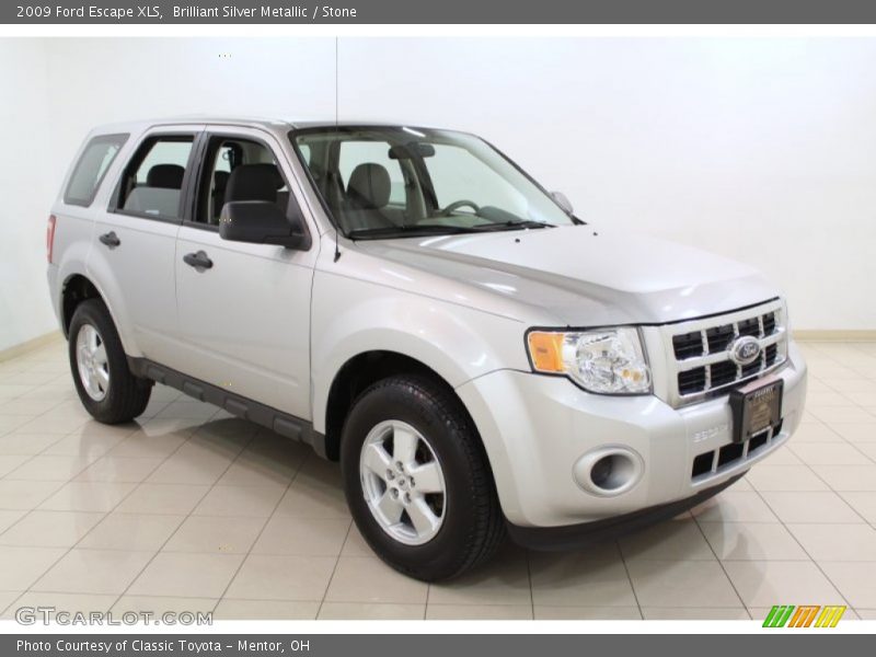 Brilliant Silver Metallic / Stone 2009 Ford Escape XLS