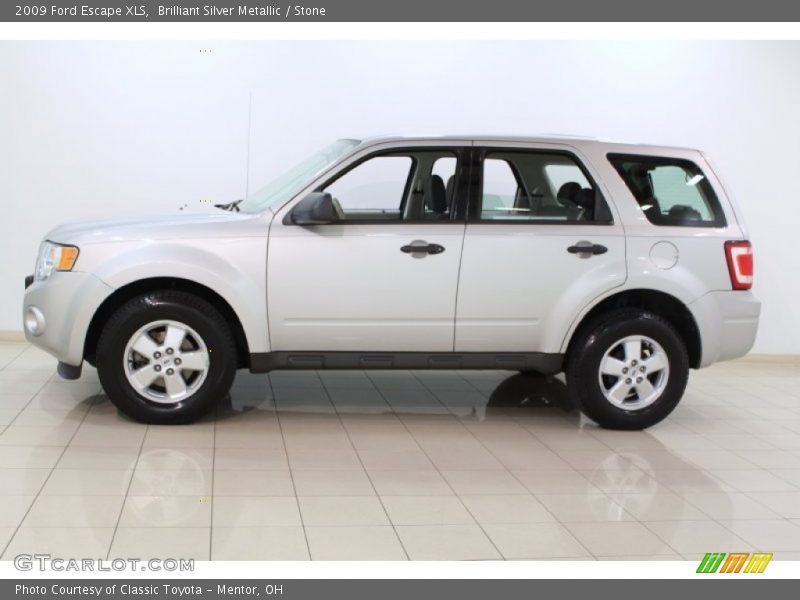 Brilliant Silver Metallic / Stone 2009 Ford Escape XLS