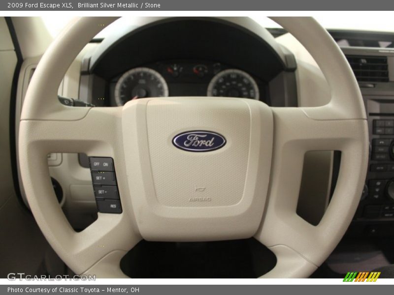 Brilliant Silver Metallic / Stone 2009 Ford Escape XLS