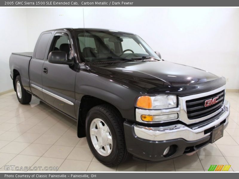 Carbon Metallic / Dark Pewter 2005 GMC Sierra 1500 SLE Extended Cab