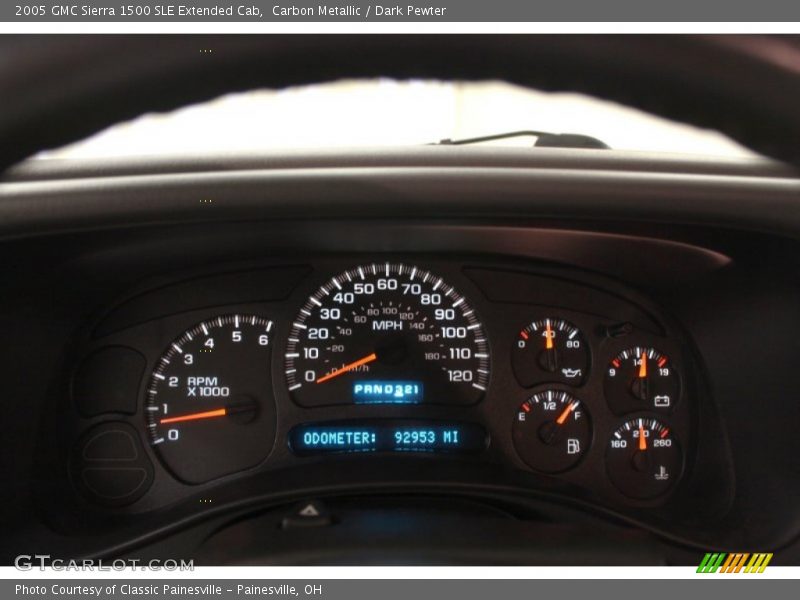Carbon Metallic / Dark Pewter 2005 GMC Sierra 1500 SLE Extended Cab