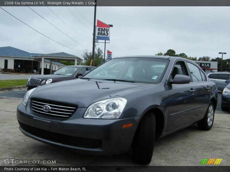 Midnight Gray Metallic / Gray 2008 Kia Optima LX V6
