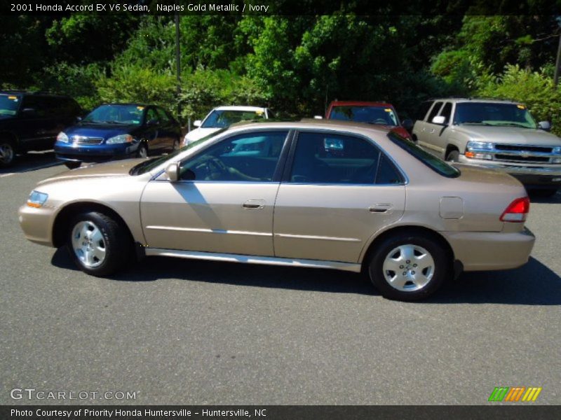 Naples Gold Metallic / Ivory 2001 Honda Accord EX V6 Sedan