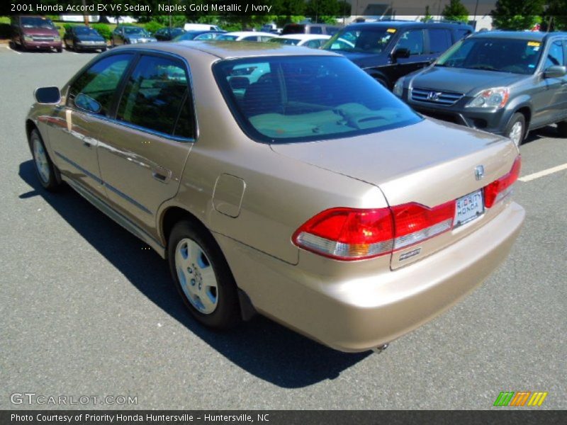 Naples Gold Metallic / Ivory 2001 Honda Accord EX V6 Sedan