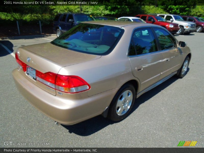 Naples Gold Metallic / Ivory 2001 Honda Accord EX V6 Sedan