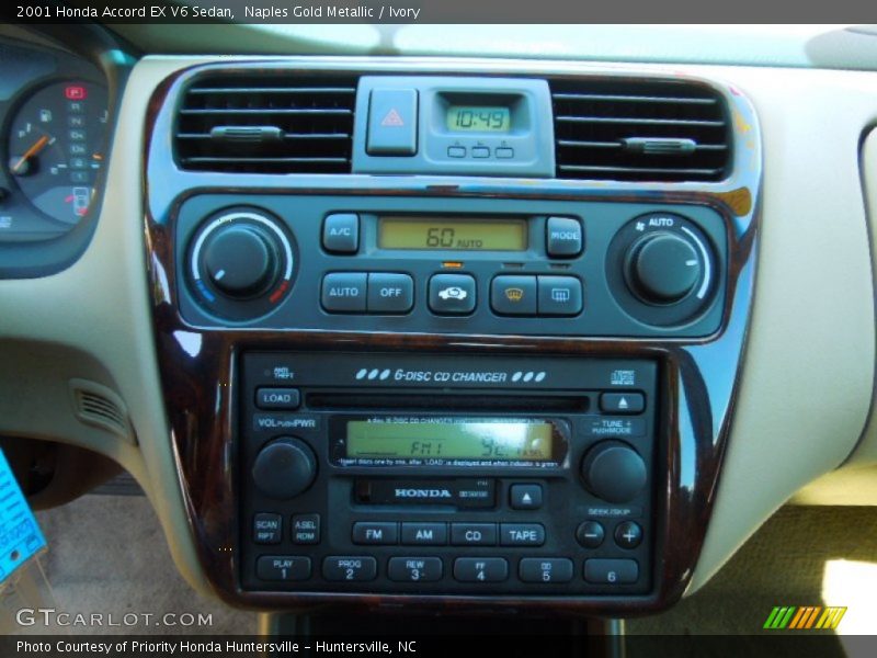 Naples Gold Metallic / Ivory 2001 Honda Accord EX V6 Sedan