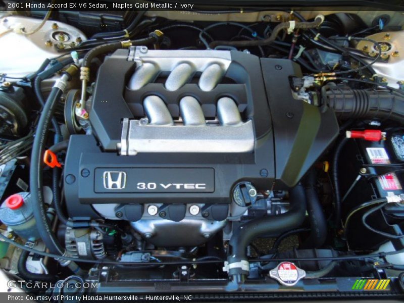 Naples Gold Metallic / Ivory 2001 Honda Accord EX V6 Sedan
