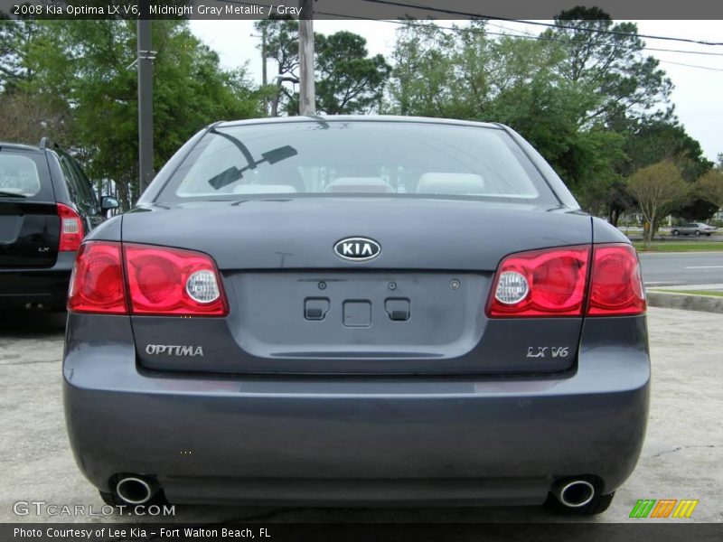 Midnight Gray Metallic / Gray 2008 Kia Optima LX V6