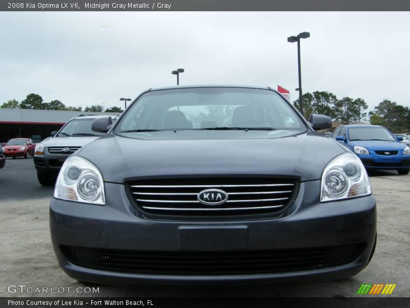 Midnight Gray Metallic / Gray 2008 Kia Optima LX V6