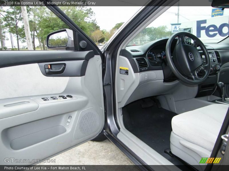 Midnight Gray Metallic / Gray 2008 Kia Optima LX V6