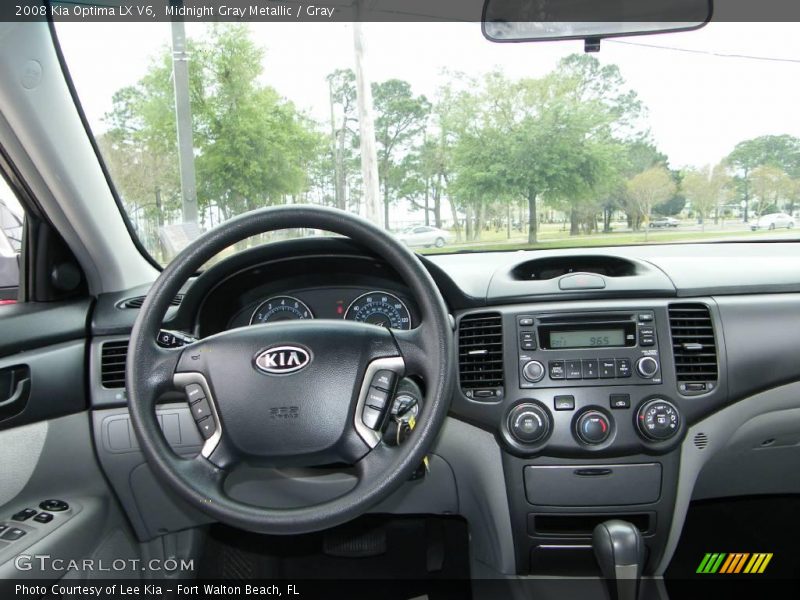 Midnight Gray Metallic / Gray 2008 Kia Optima LX V6