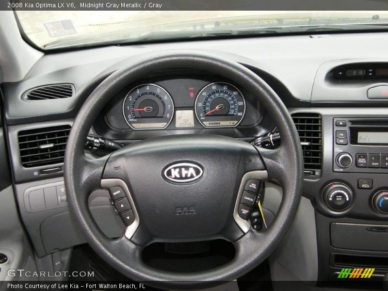 Midnight Gray Metallic / Gray 2008 Kia Optima LX V6