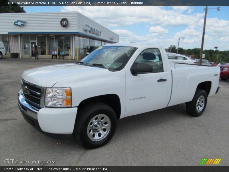 Summit White / Dark Titanium 2011 Chevrolet Silverado 1500 LS Regular Cab 4x4
