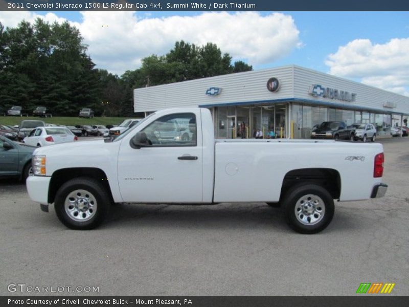 Summit White / Dark Titanium 2011 Chevrolet Silverado 1500 LS Regular Cab 4x4