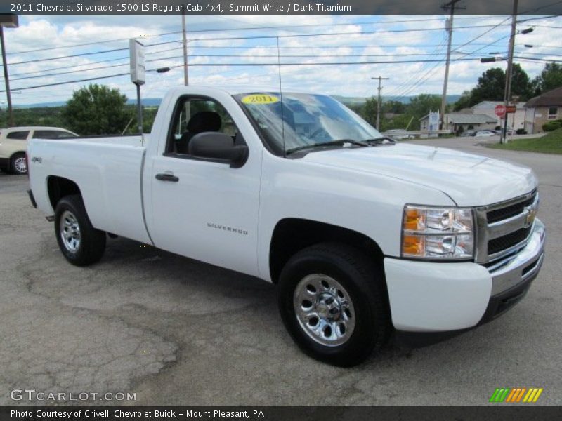 Summit White / Dark Titanium 2011 Chevrolet Silverado 1500 LS Regular Cab 4x4