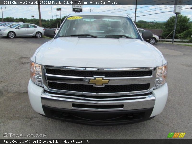 Summit White / Dark Titanium 2011 Chevrolet Silverado 1500 LS Regular Cab 4x4