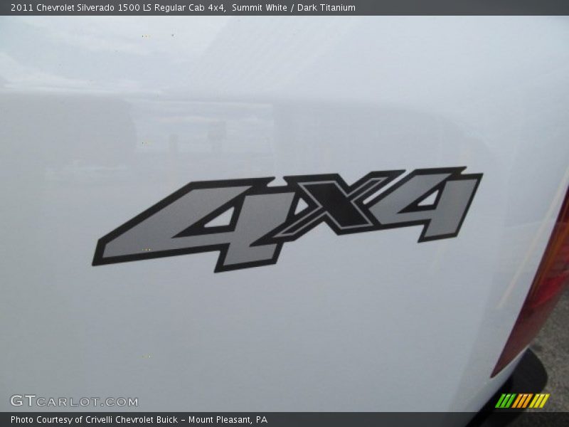Summit White / Dark Titanium 2011 Chevrolet Silverado 1500 LS Regular Cab 4x4