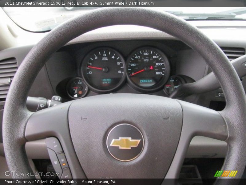 Summit White / Dark Titanium 2011 Chevrolet Silverado 1500 LS Regular Cab 4x4