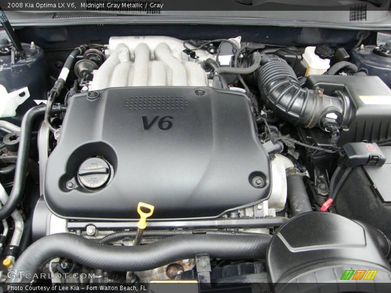 Midnight Gray Metallic / Gray 2008 Kia Optima LX V6