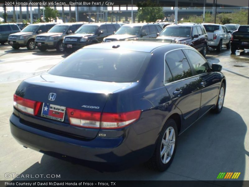 Eternal Blue Pearl / Gray 2004 Honda Accord EX V6 Sedan