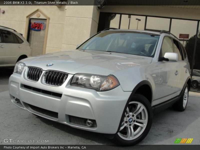 Titanium Silver Metallic / Black 2006 BMW X3 3.0i