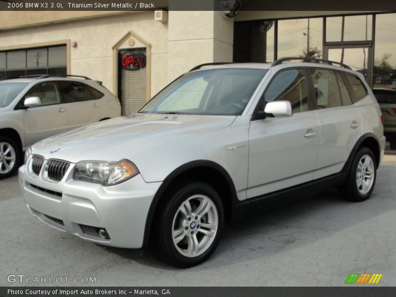 Titanium Silver Metallic / Black 2006 BMW X3 3.0i