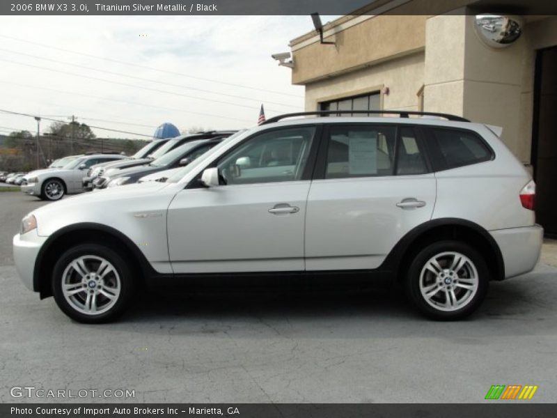 Titanium Silver Metallic / Black 2006 BMW X3 3.0i