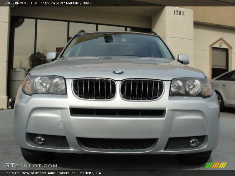 Titanium Silver Metallic / Black 2006 BMW X3 3.0i