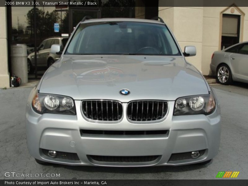 Titanium Silver Metallic / Black 2006 BMW X3 3.0i