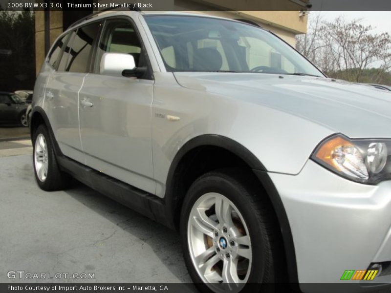 Titanium Silver Metallic / Black 2006 BMW X3 3.0i