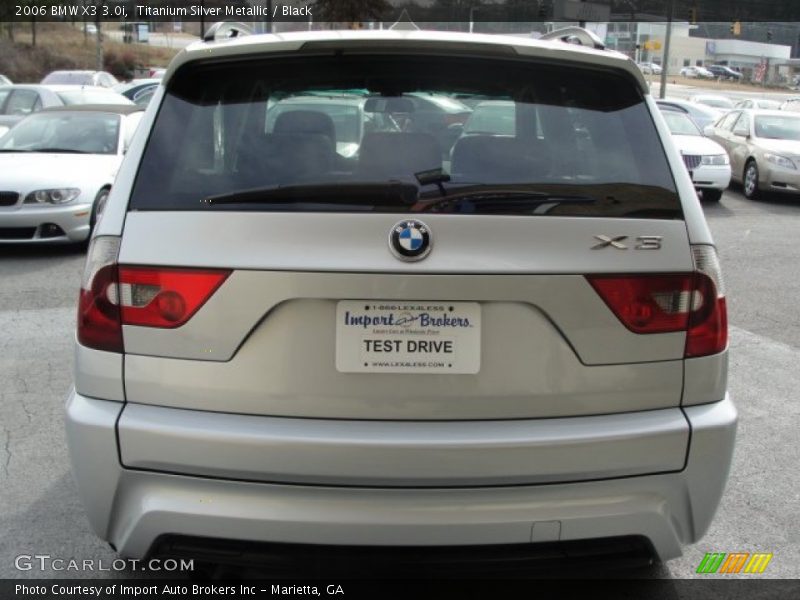 Titanium Silver Metallic / Black 2006 BMW X3 3.0i