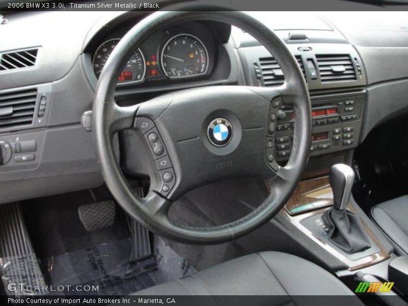 Titanium Silver Metallic / Black 2006 BMW X3 3.0i