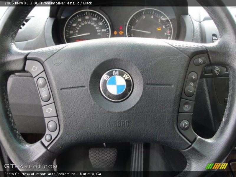 Titanium Silver Metallic / Black 2006 BMW X3 3.0i