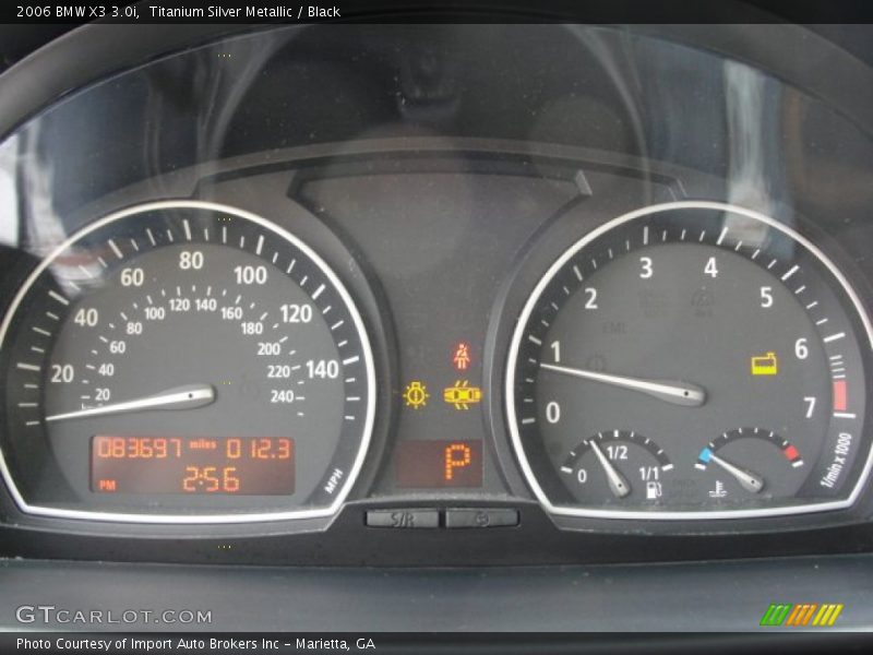 Titanium Silver Metallic / Black 2006 BMW X3 3.0i